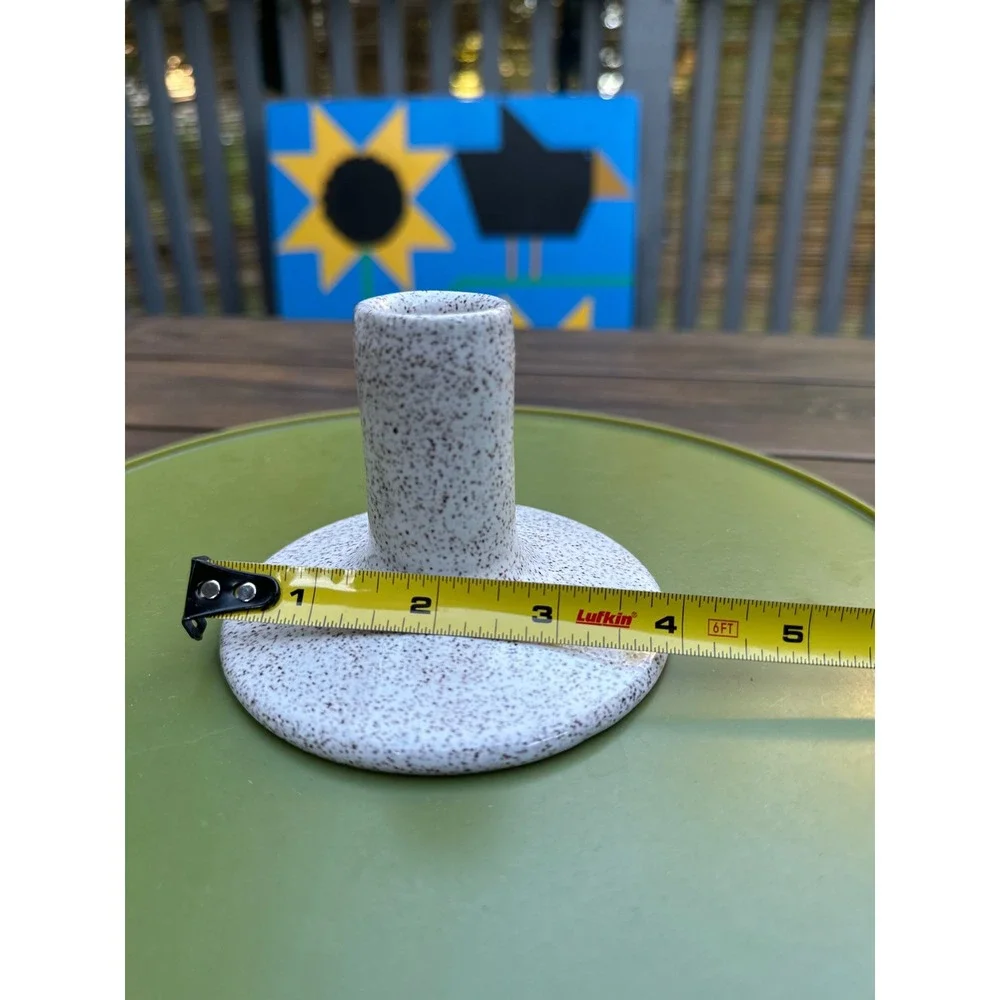 Jordan‎ B Ceramics Handmade Taper Candle Holder Minimalist Hygge Speckle